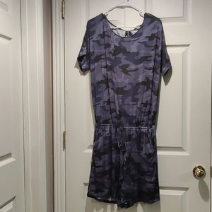 Zenana blue camo romper